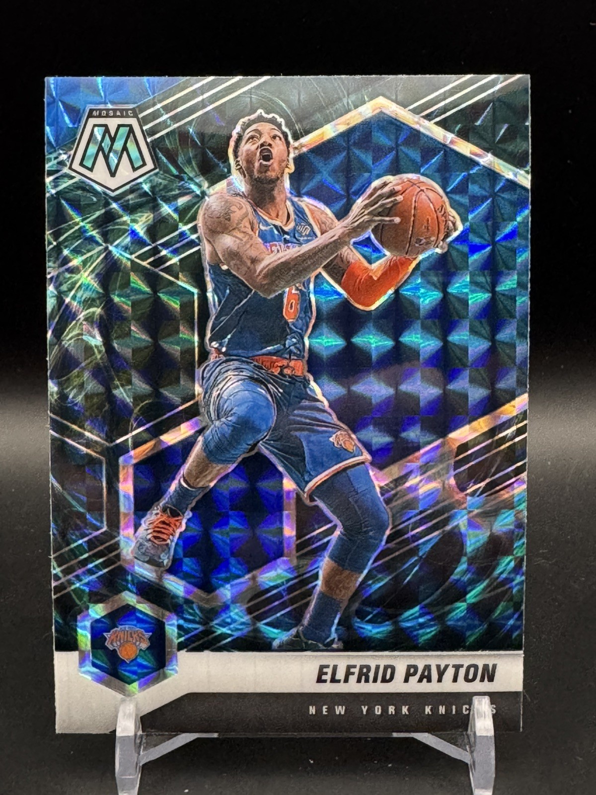 2020-21 Panini Mosaic Elfrid Payton #84 Genesis Mosaic Prizm (SSP) Knicks