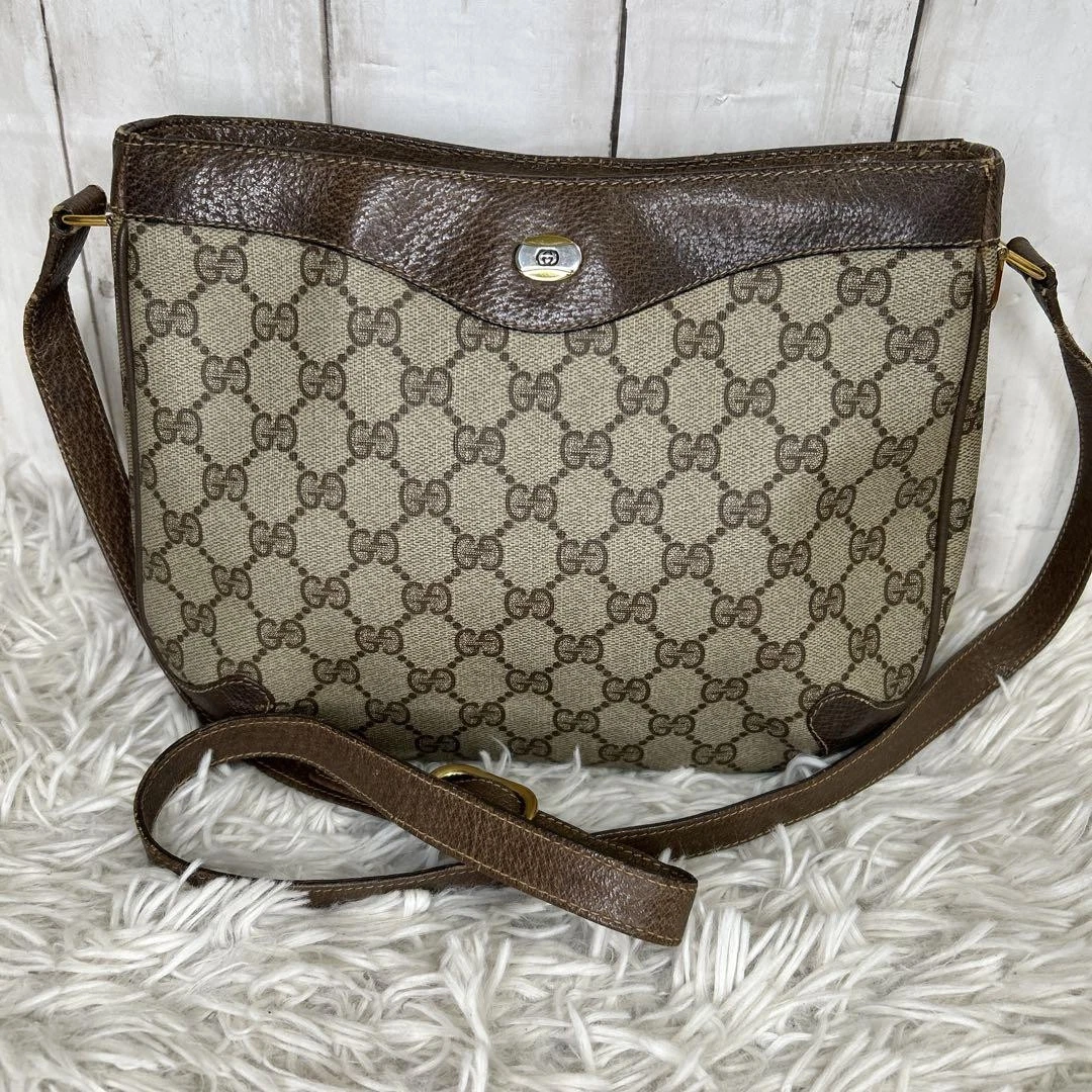 Sac bandoulière Gucci Gg Supreme en toile entrelacé cuir logo créateur