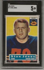 ~STAN JONES HOF  (Rookie) 1956 Topps #71 CHICAGO BEARS  SGC 5.0 EX please read~