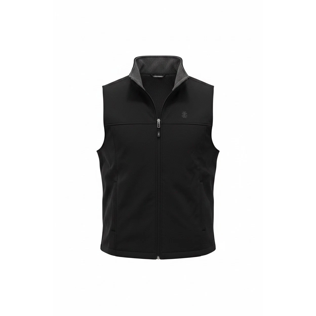 IZOD Mens Softshell Vest Black Water Resistant Fleece Lined Full Zip IZ2150 M