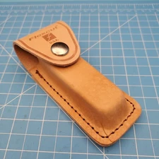 Flexcut Folding Blade Knife Sheath Brown Leather Belt Pouch Case 5"x4.25"