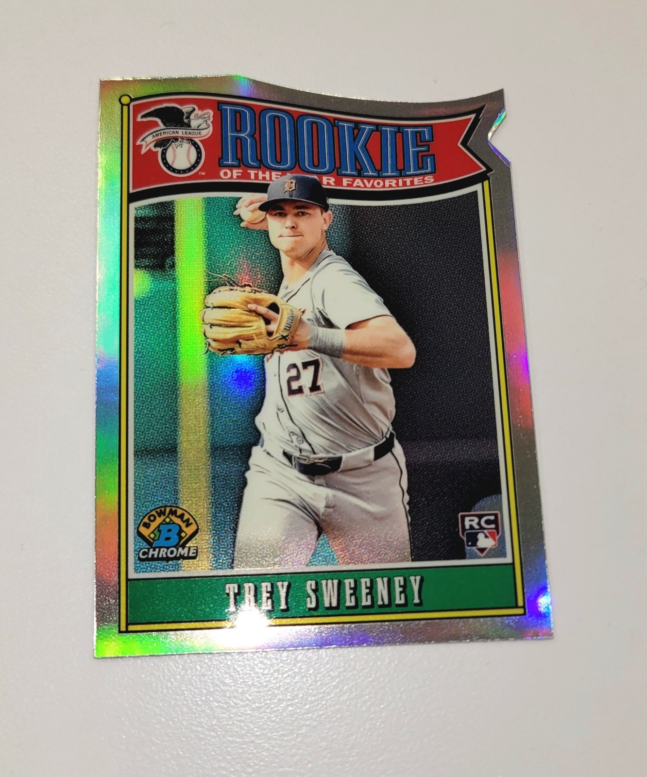 2025 Bowman #ROY-12 Trey Sweeney Rookie of the Year Favorites silver