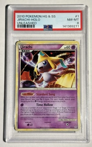 2010 Pokémon HG & SS Unleashed Jirachi Holo 1/95 PSA 8.