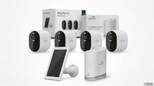 Arlo Pro 5S 4 Camera 2K Security System  Solar Panel  Arris W121 Wifi Extender
