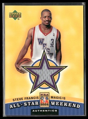 2004-05 Upper Deck #ASW-SF Steve Francis All-Star Weekend Authentics Relic
