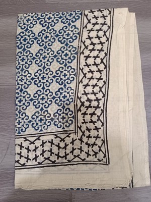 Block Print  sarong wrap cover up beach dress for women, Blue