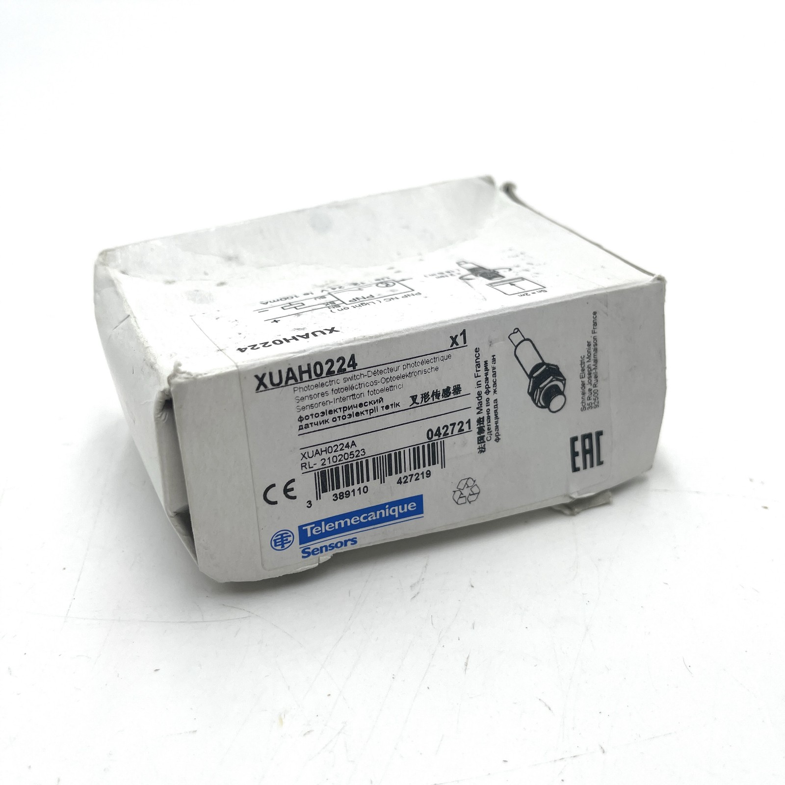 Photoelectric Sensor XUAH0224 Telemecanique M8 PNP NC sn=2m