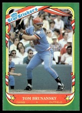 1987 Fleer Star Stickers Tom Brunansky Minnesota Twins #17