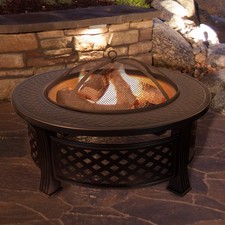 Fire Pit Set, Wood Burning Pit  Spark Screen ...
