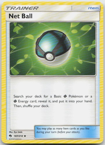 Net Ball 187/214 Uncommon Lost Thunder Pokemon TCG NM