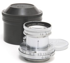 Leitz Leica Summar 2/5cm lens collapsible chrome M39 Screw Mount clean glass