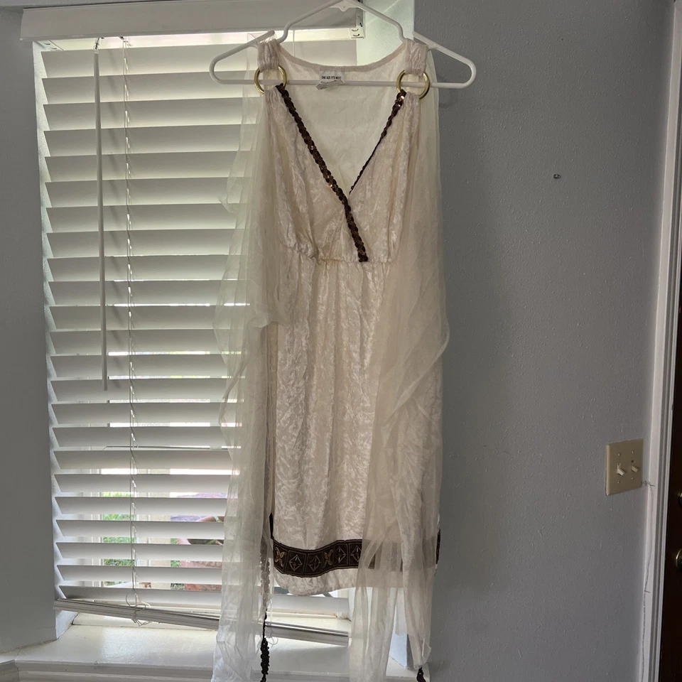 Women’s Aphrodite Halloween Costume, White Dress, One Size Fits Most - Image 2 of 3