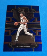 2023-24 Panini Select - Blue Shaedon Sharpe #15 Free Shipping/Toploader