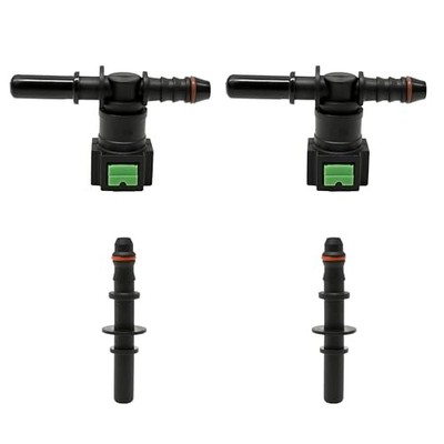 Fuel Line Quick Connect 2 Sets T-Type Single Connector SAE 7.89mm to ID 6mm