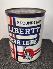 Vintage Red White Blue Liberty Gear Lube 1 Qt...