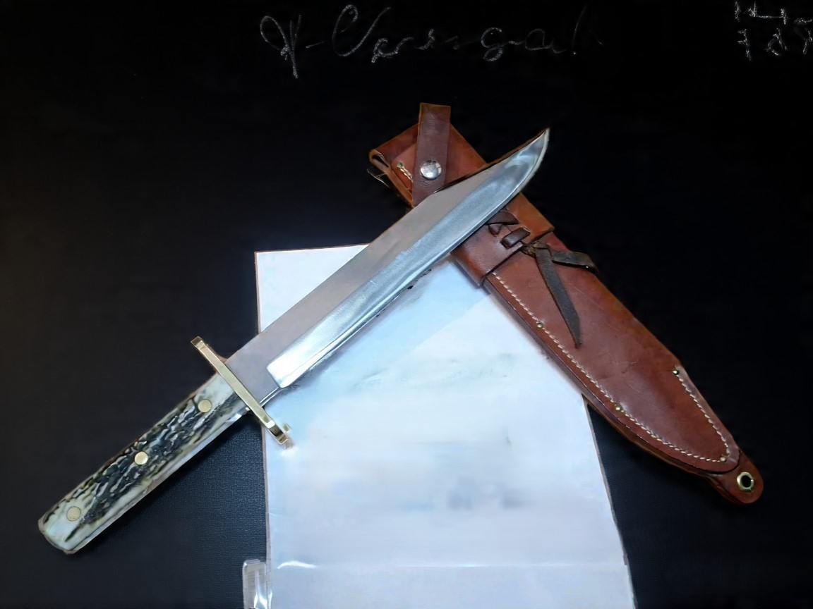Custom Handmade 90s HBC Knife 31B Bowie Knife Ruana Inspired, Collector Gift
