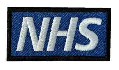 Komplett gestickter NHS Aufnäher oder Bügelbild Patch Abzeichen (A)
