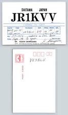 Ham Radio QSL QSO Postcard JR1KVV, Saitama, Japan