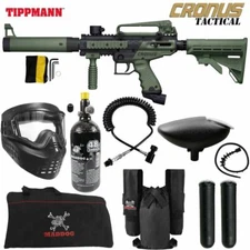 Maddog Tippmann Cronus Tactical Private HPA Paintball Gun Starter Package Olive