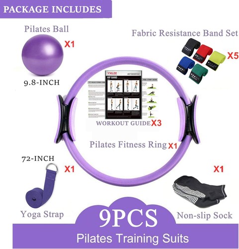 Pilates Ring Set, Mini Exercise Ball & Booty Bands for Home Workout, Women - Picture 28 of 41