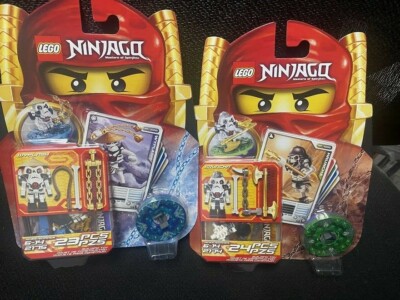 LEGO Ninjago Spinner 2174 Kruncha & 2175 Wyplash Free Ship Sealed