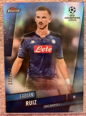 Fabian Ruiz Blue Refractor /150 - 2019-20 Topps Finest Soccer UEFA SSC Napoli