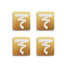 Focal Speaker Badge Logo Custom Made Aluminum 50.8mm 2" X47.6mm 1.875" GOLD