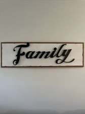Family Sign-12x39  Home Decor Wall Decor Farmhouse Wall Hanging Art