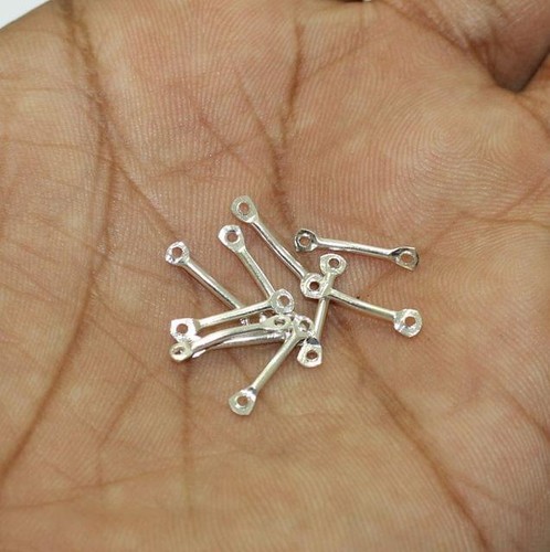 13x1 MM Silver Brass Connectors For Jewelry Earring Making 100 Pcs - Picture 3 of 4
