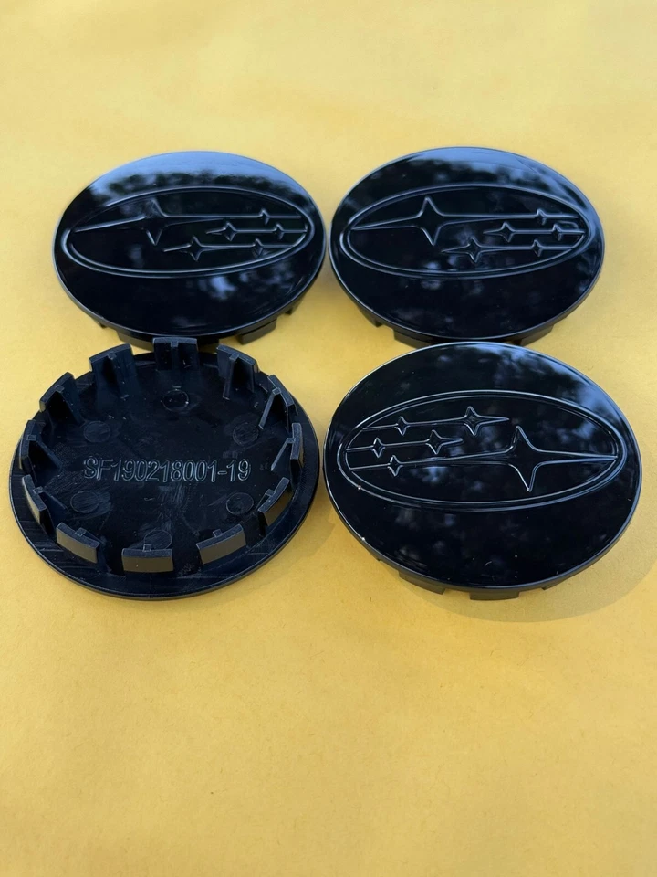 Set Of 4 Subaru Full Black Wheel Center Cap, 28821SA030 - Изображение 4 из 4