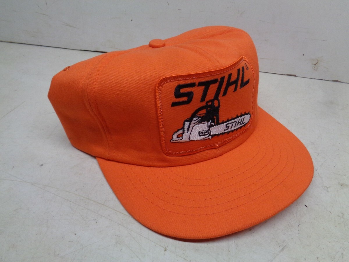 Chainsaws Outdoors 80s STIHL Embroidered Patch Hat Cap Vintage Style Trucker Vintage STIHL Chainsaw Patch Mesh Trucker Hat Adjustable  main image 3