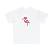 Unisex Flamingo T-Shirt, Cute Design, Multiple Colors, Men's and Women's Sizes