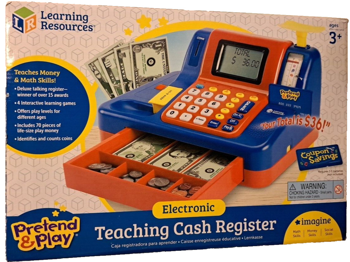 Learning Resources Pretend & Play Teaching Cash Register Tal