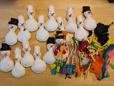 Stuffed Felt Snowman Homemade Craft Kit Supplies for 15 snowmen Includes Model