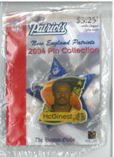The Boston Globe New England Patriots 2004 Pin Collection #55 Willie McGinest