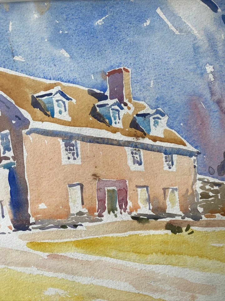 John Dull (Filadelfia 1859-1949) Casa de Bartram, pintura acuarela firmada Foto 4 de 4