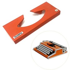 Orange Ribbon Cover for Olympia Traveller Typewriter Vtg Top Plate SF Unis thumbnail