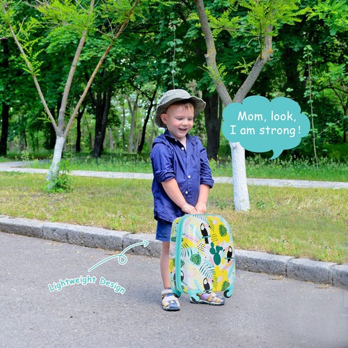 2PC Kids Luggage Set 16"/18"Suitcase+13"Backpack Carry On Bag Travel Cover Gif - Picture 62 of 86