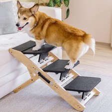 Hundetreppe für Bett & Sofa 2-in-1 Hundetreppe/Rampe - höhenverstellbar