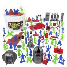 TimMee Processed Plastic GALAXY LASER TEAM Tim Mee SciFi Space Bucket Playset US