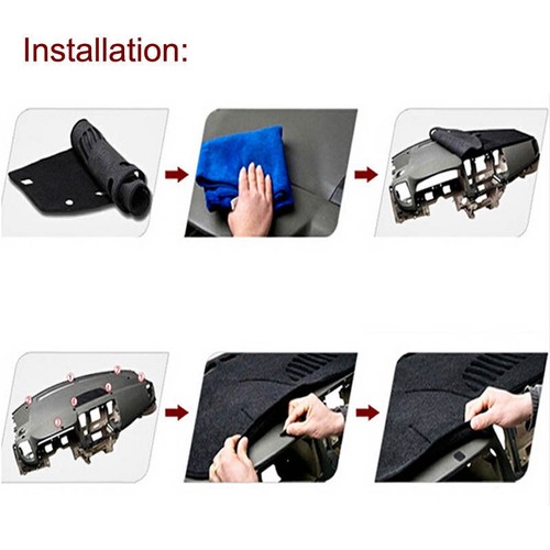 Interior Dashboard Carpet Sun Shade Protective Pad Cover For RHD Jeep wrangler - Picture 7 of 8