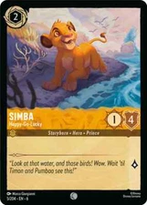 FOIL Simba - Happy-Go-Lucky 5/204 Common Azurite Sea Lorcana Disney English Card