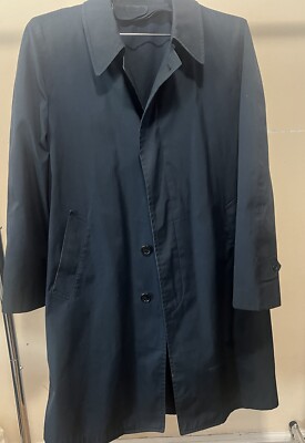 Vintage LONDON FOG Classic Maincoats Navy Blue Trench Coat by 