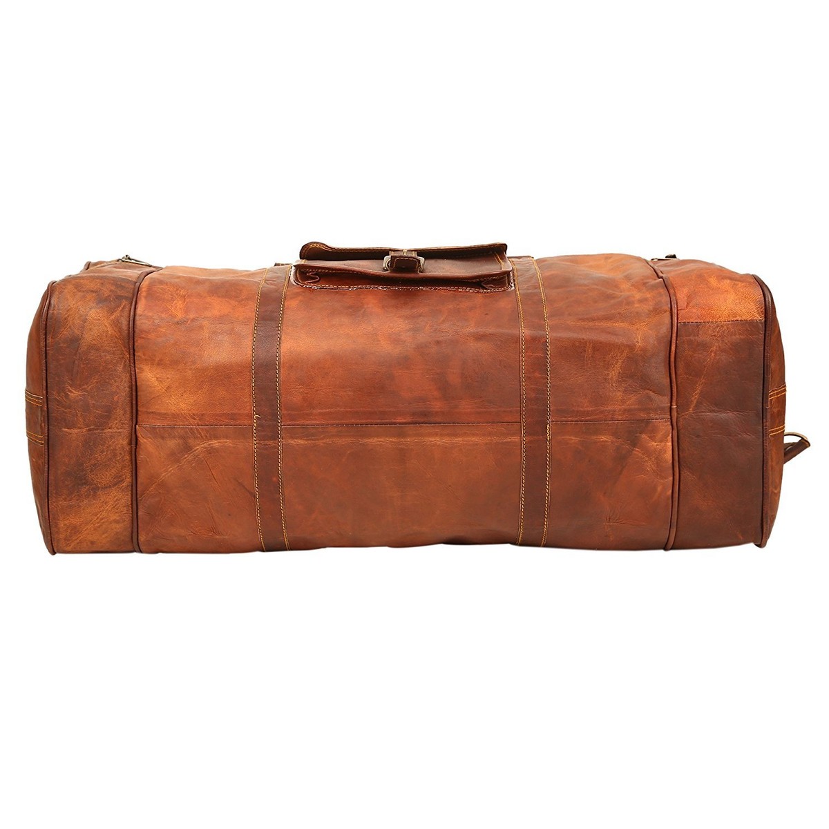 Nouveau Sac De Voyage Duffle Gym En Cuir Véritable Marron