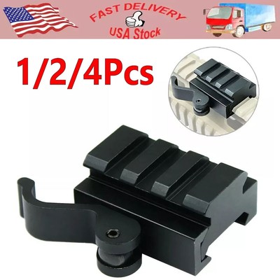 3-Slot Quick Release Detach 1/2'' Mini Riser Block Riser Mount for Picatinny Rail