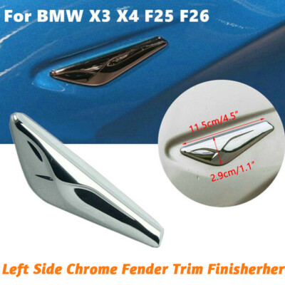 1*Front Left Side Fender Trim Finisher Chrome 51117338569 For BMW 