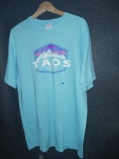 Taos Rocky Mountain Authentic Southwest Est 1615 Pro Weight Delta TShirt Teal XL
