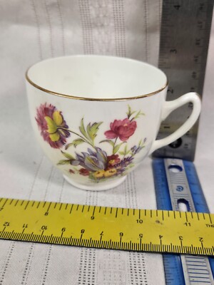 Tea Cup Duchess Bone China England Pink Rose Colorful Flower Floral