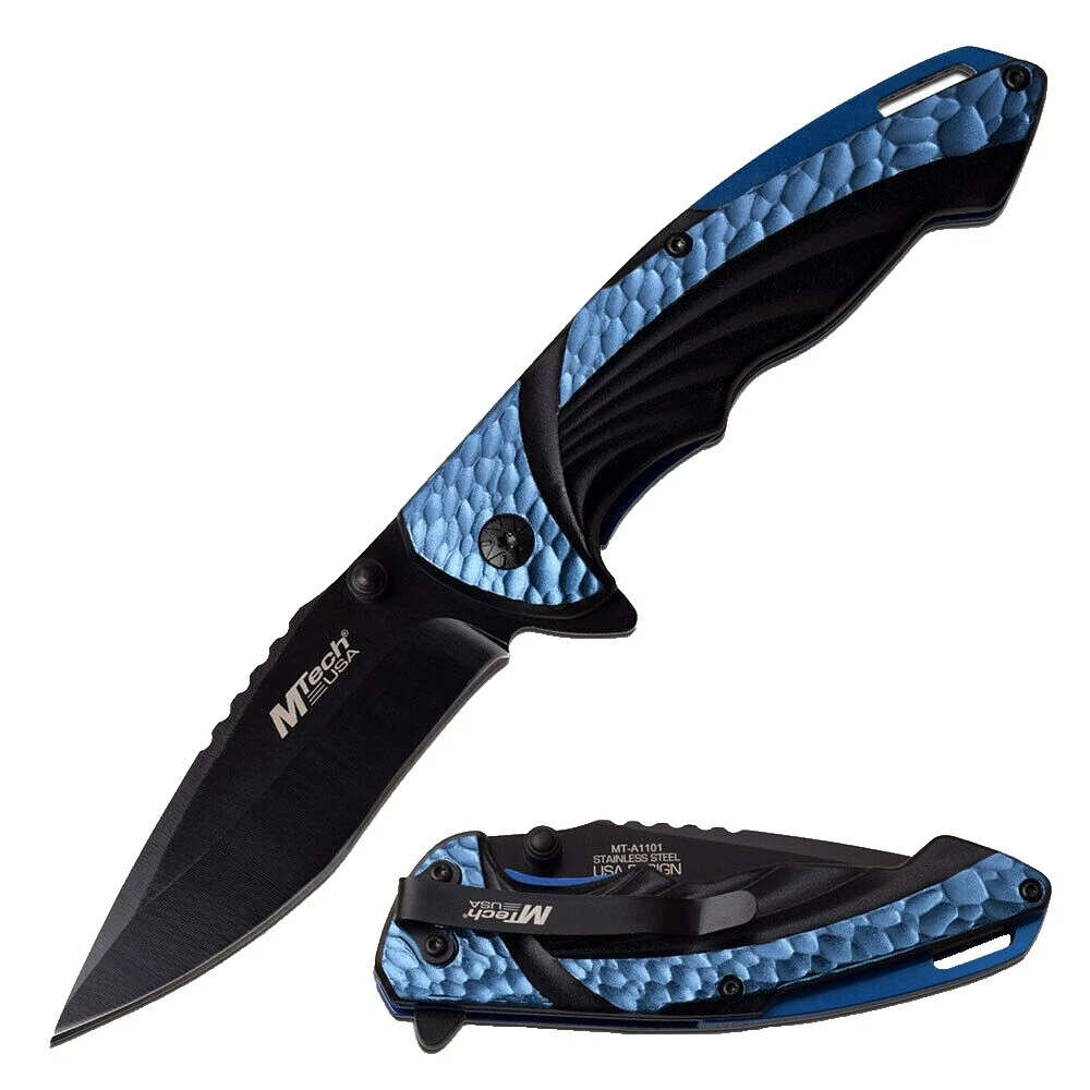 M-Tech Stainless Steel Blade Collectible Folding Knives Aluminum Handle