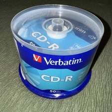 50 Pack VERBATIM 52X CD-R Digital Vinyl 700 MB Media Disc Spindle 94587 SEALED